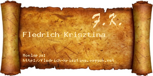 Fledrich Krisztina névjegykártya