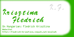 krisztina fledrich business card